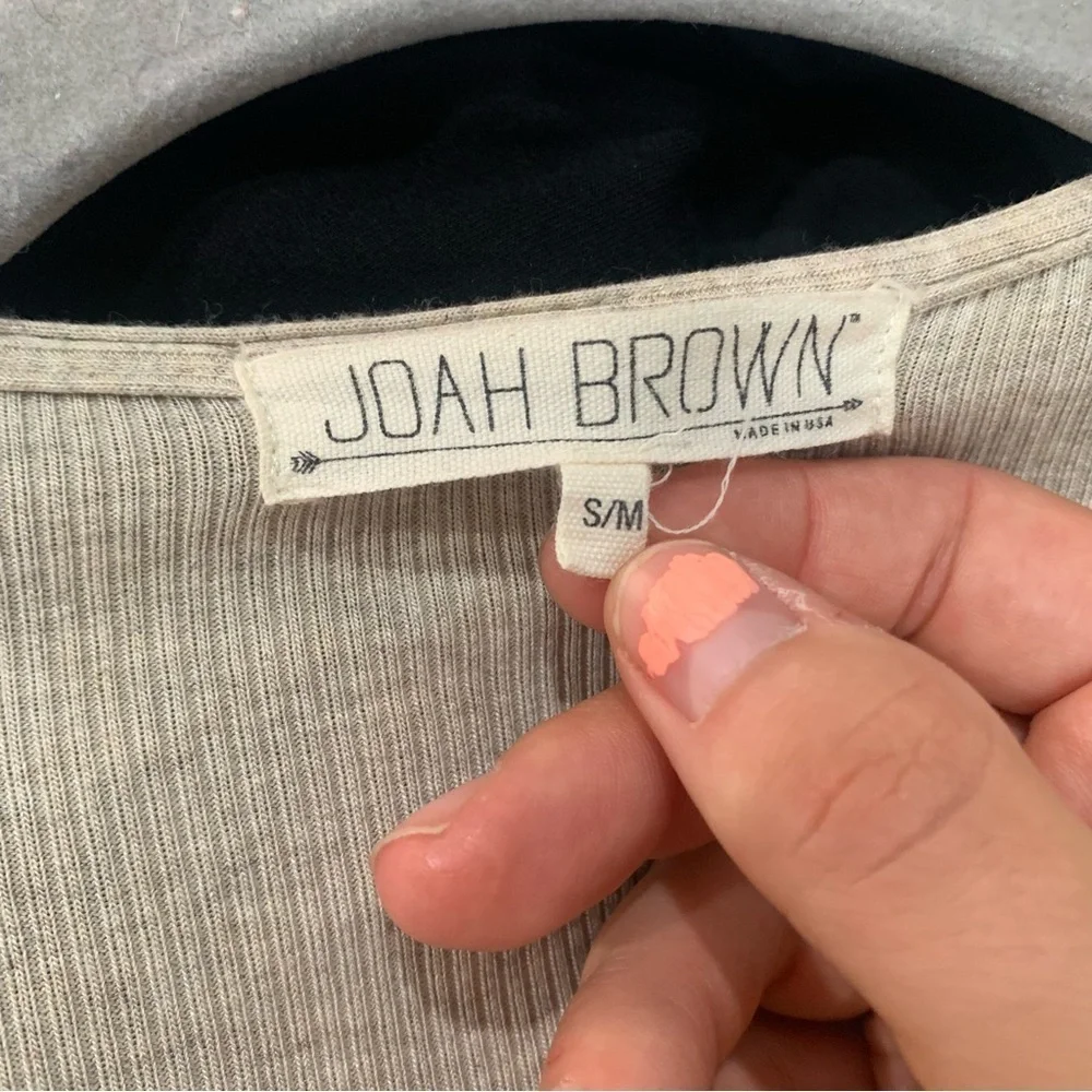 Joah Brown Cardigan Luna Duster Side Slit Ribbed in Oatmeal Cream